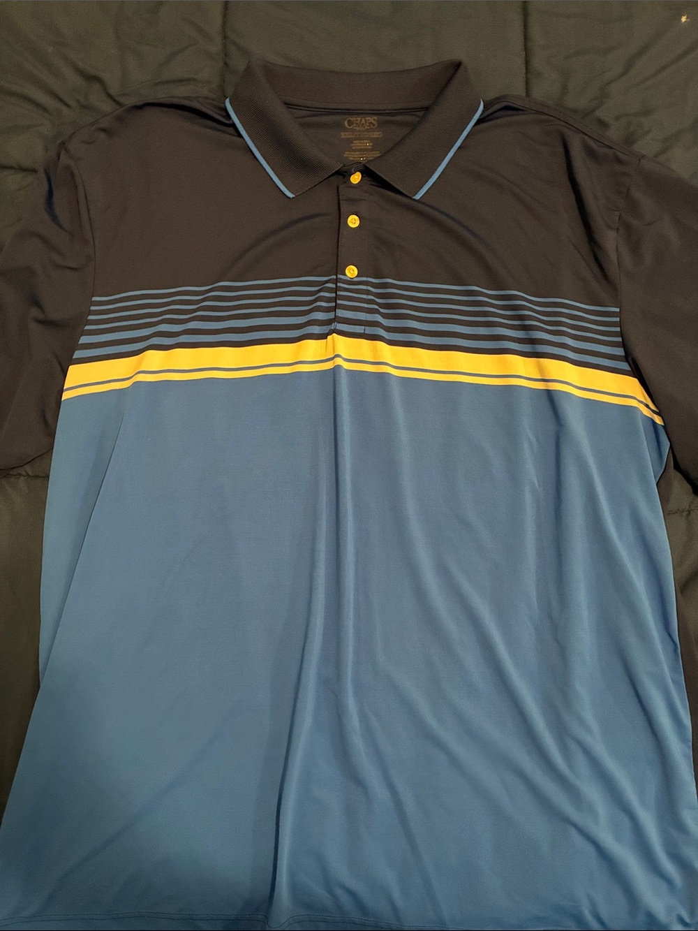 Chaps Men’s Blue & White Striped Polo